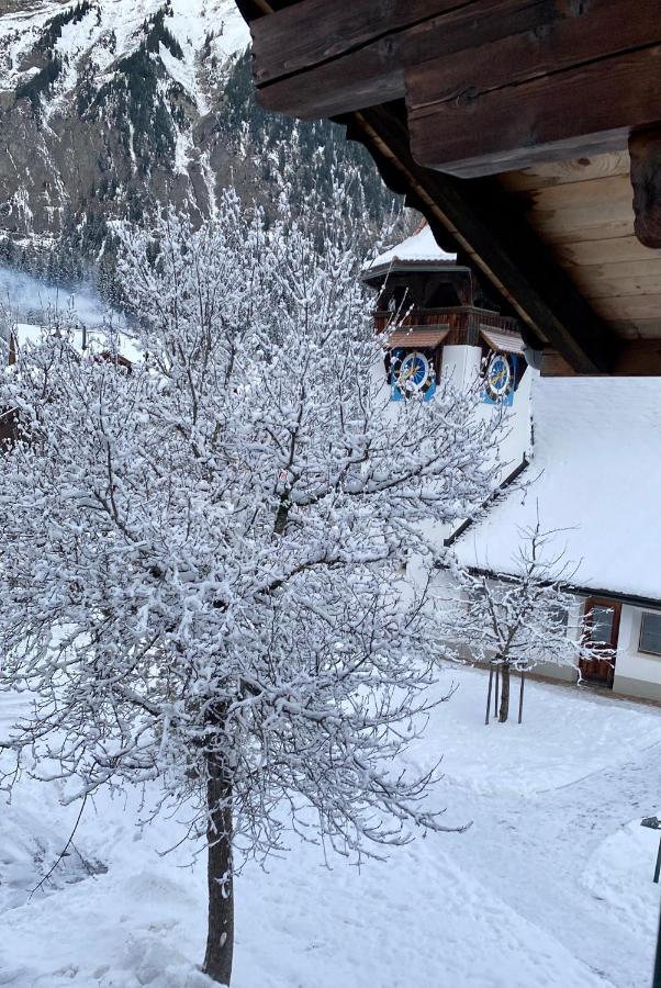 Familienferien im Chalet Bärgli Kandersteg Exterior foto